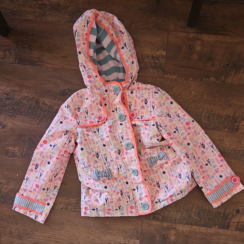 Matilda Jane Floral Kids Raincoat Jacket with Hood GIRLS 6